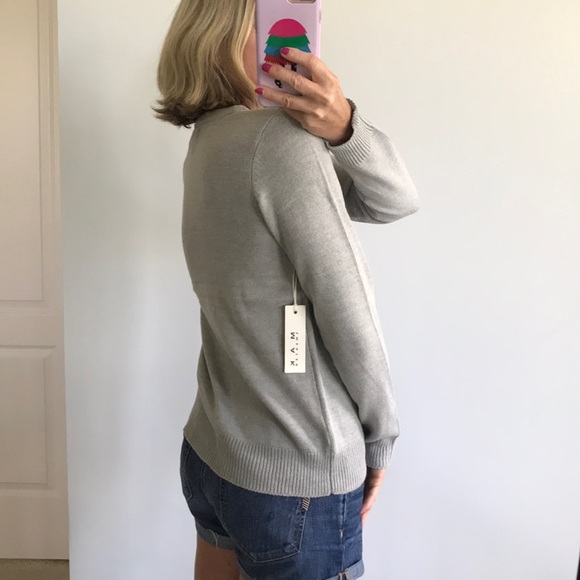 Grey Pixel Dog Sweater - Picture 6 of 8